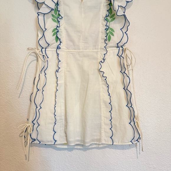 Farm Rio x Anthropologie Embroidered Ruffle mini Dress - Picture 15 of 15
